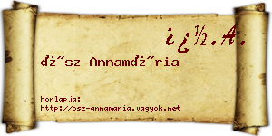 Ősz Annamária névjegykártya